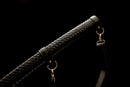 T10 steel katana with a bold black wolf detail, showcasing superior craftsmanship