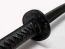 Exquisite handmade Japanese katana sword in T10 steel with a black wolf-themed hilt