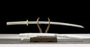 Handmade Japanese katana sword made from T10 steel with a stunning geisha design