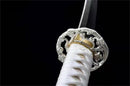 Handcrafted T10 steel Japanese katana with a geisha design, perfect for collectors