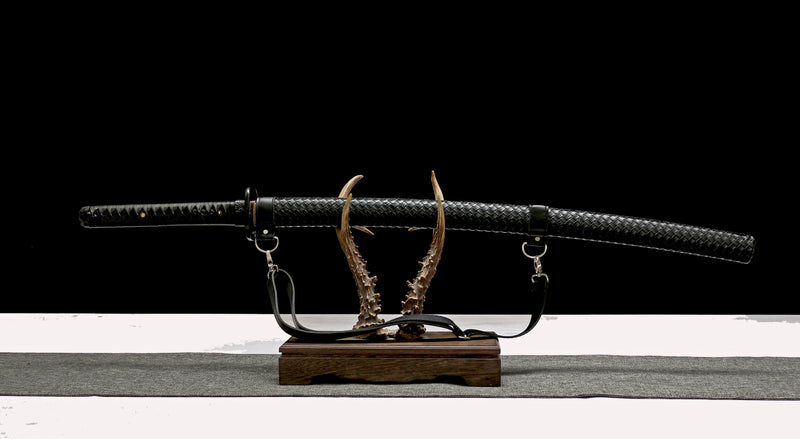 Hand Made High Quality T10 Steel Japanese Katana Swords Black Wolf