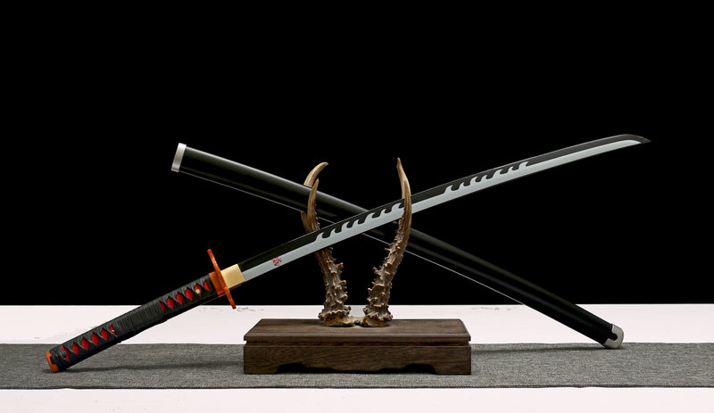 Tanjiro Kagura Katana Sword, Demon Slayer Sword, Kimetsu No Yaiba Sword - Nichirin Sword