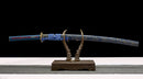 Hand Made High Quality Damascus Steel Katana Blue and Red - Kanu Swords