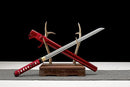 Hand Made High Quality T10 Steel Wakizashi Red - Kanu Swords