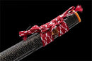 Hand Made Superior T10 Katana Real Hamon Clay Tempered Rayskin Saya - Kanu Swords