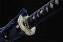 Katana T10 Carbon Steel Hand Forge Real Hamon Clay Tempered - Kanu Swords
