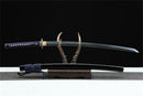 Katana T10 Carbon Steel Hand Forge Real Hamon Clay Tempered - Kanu Swords