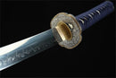 Katana T10 Carbon Steel Hand Forge Real Hamon Clay Tempered - Kanu Swords