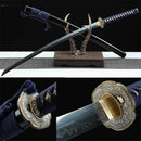 Katana T10 Carbon Steel Hand Forge Real Hamon Clay Tempered - Kanu Swords