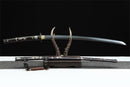 Tachi Sword T10 Real Hamon Full Tang Clay Tempered Katana - Kanu Swords